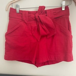 Loft Outlet Front Tie size 4 red shorts